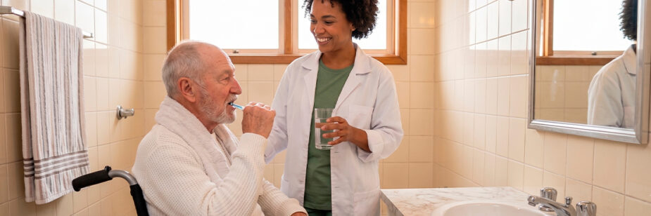 Higiene bucal em idosos dependentes: guia completo para cuidadores